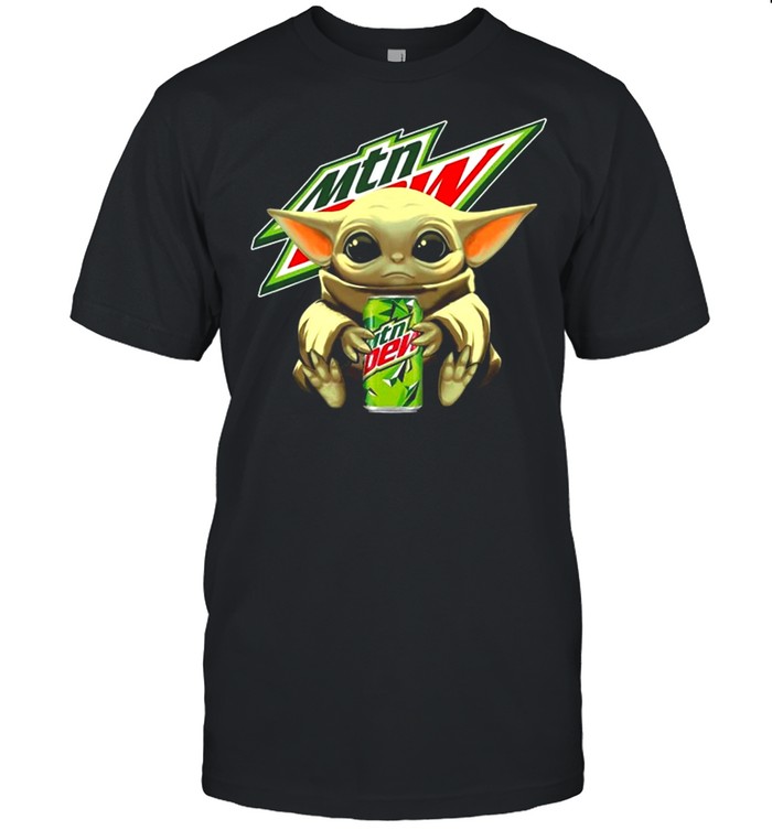 Baby Yoda Hug Mtn Dew 2021 shirt Classic Mens T-shirt