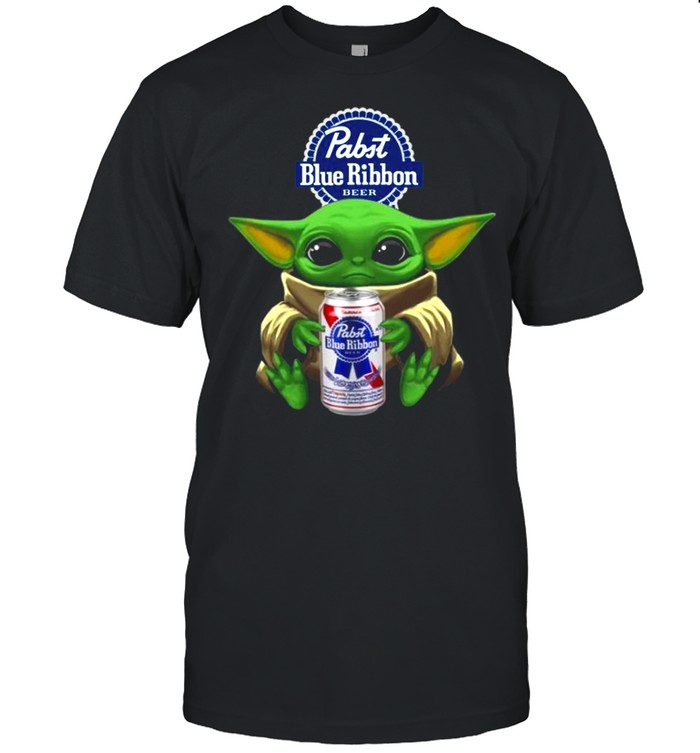 Baby Yoda Hug Pabst Blue Ribbon Beer 2021 shirt