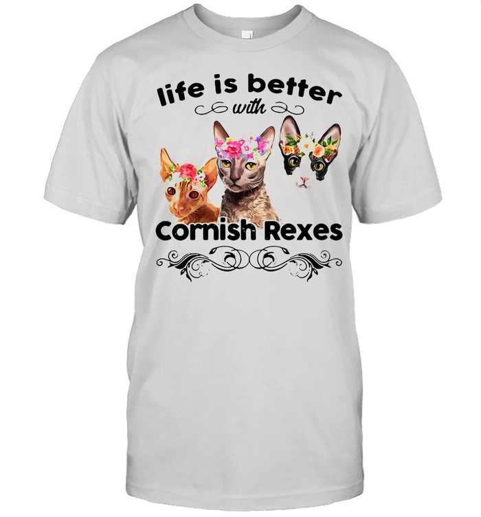 Cats Life Is Better With Cornish Rexes shirt Classic Mens T-shirt