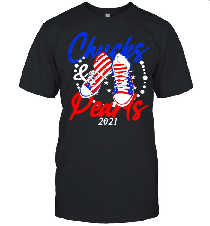 Chucks and Pearls 2021 American flag shirt
