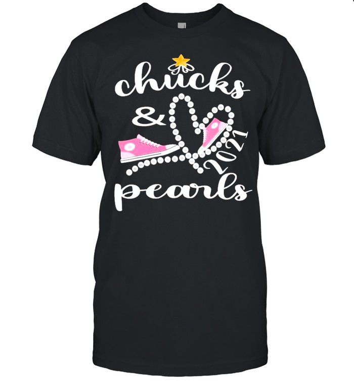 Chucks and Pearls 2021 heart Valentine shirt
