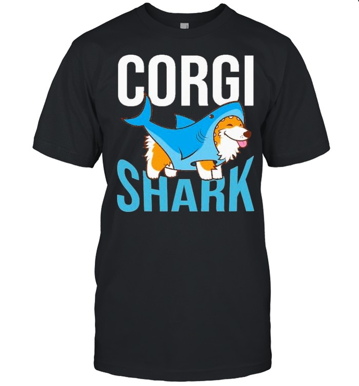 Corgi shark shirt