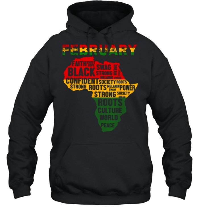 February Faith Trust Hope Black Confident shirt Unisex Hoodie