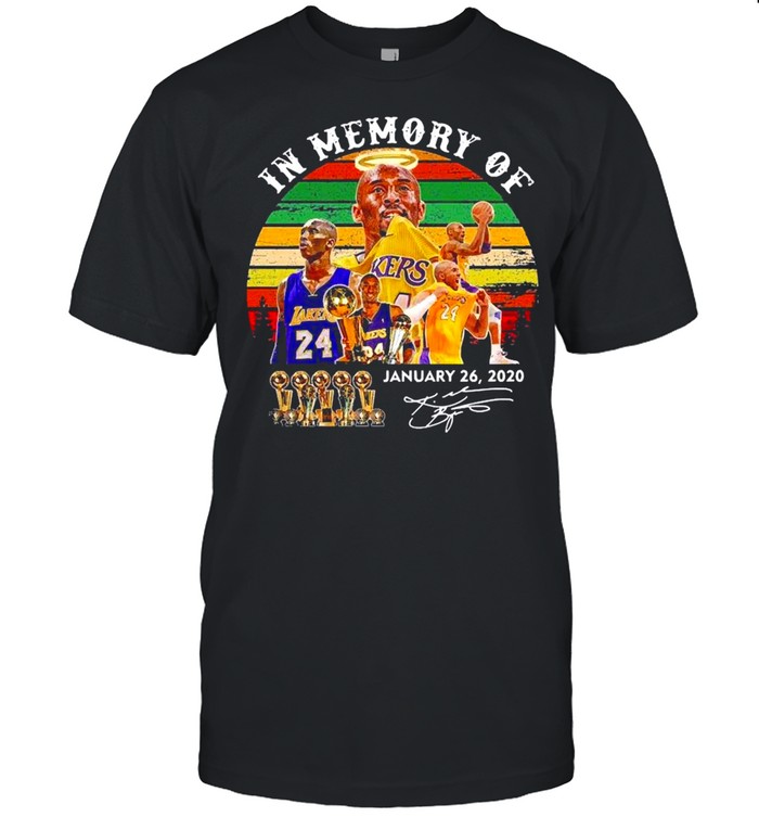 In memory of Kobe Bryant january 26 2021 signature vintage shirt