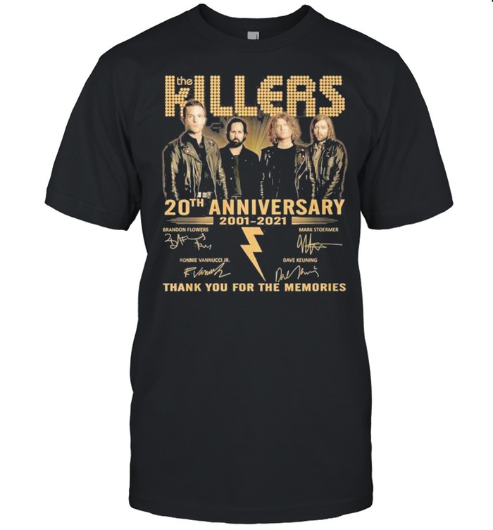 Killers 20th anniversary 2001 2021 thank you for the memories shirt