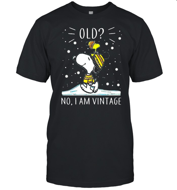 Old No I Am Vintage Snoopy And Woodstock shirt