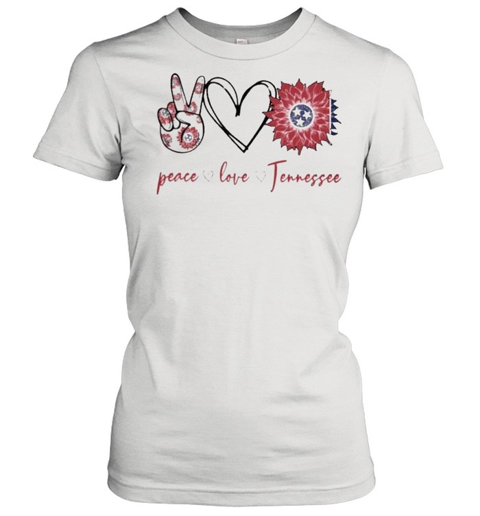 Peace love Tennessee flower shirt Classic Women's T-shirt