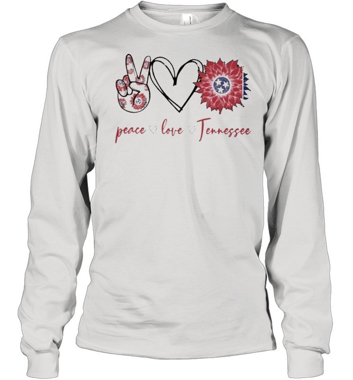 Peace love Tennessee flower shirt Long Sleeved T-shirt