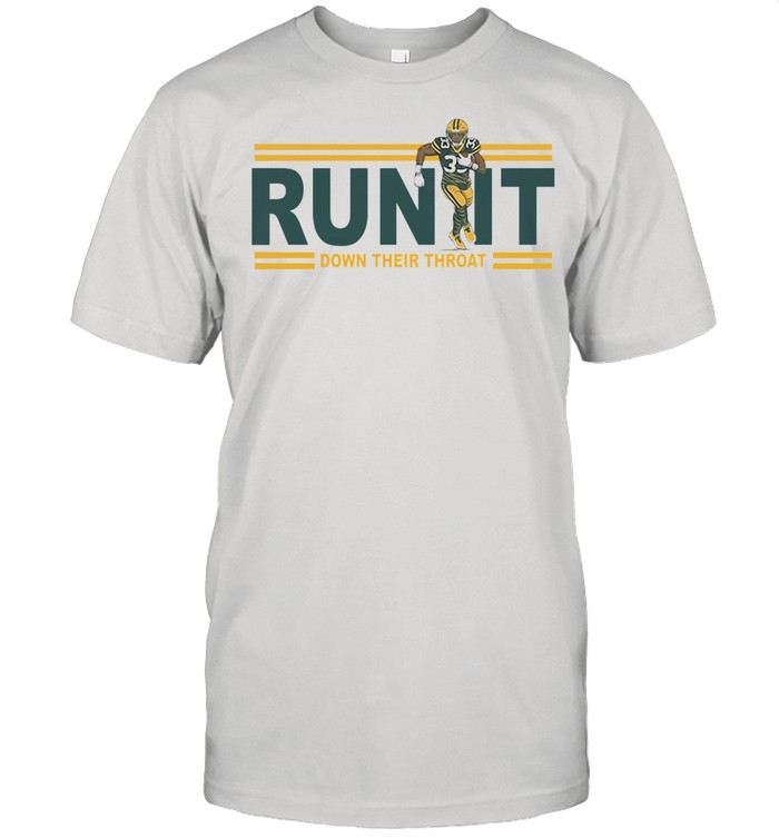 Run it down their throat Aaron Jones Green Bay Packers shirt