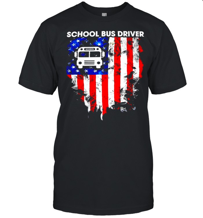 School Bus Driver American Flag shirt