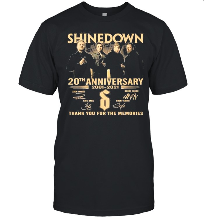 Shinedown 20th anniversary 2001 2021 thank you for the memories shirt