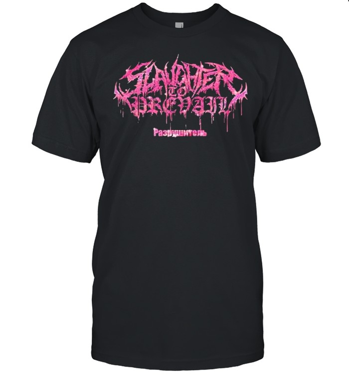 Slaughter to prevail merch pink demolisher bling shirt