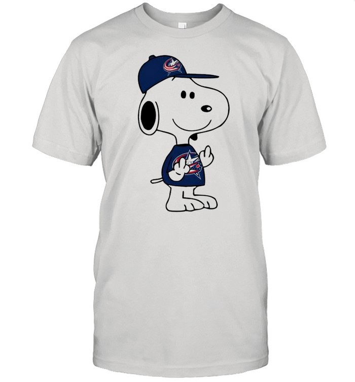 Snoopy Columbus Blue Jackets NHL Double Middle Fingers Fck You shirt