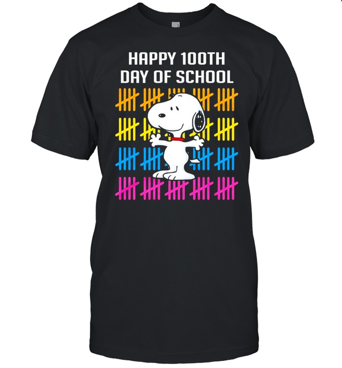 Snoopy happy 100th day of school shirt