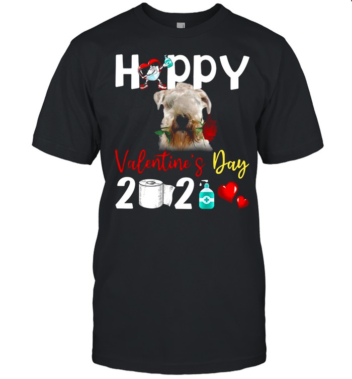 Soft coated Wheaten Terrier Happy Valentines Day With Toilet Paper 2021 shirt