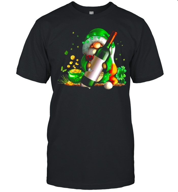 St Patrick Gnome Hug Wine shirt