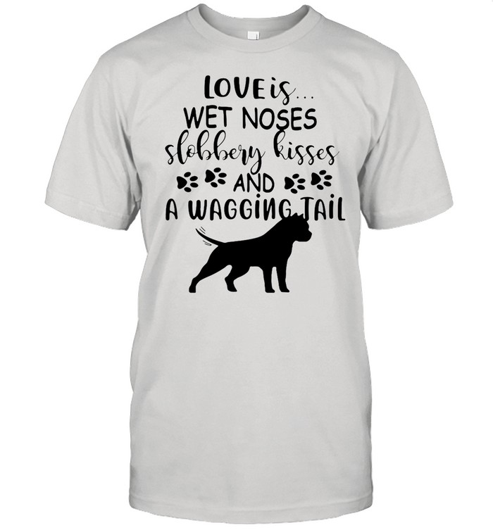 Doberman Dog Loves Wet Noses Slobbery Kisses And Wagging Tail shirt