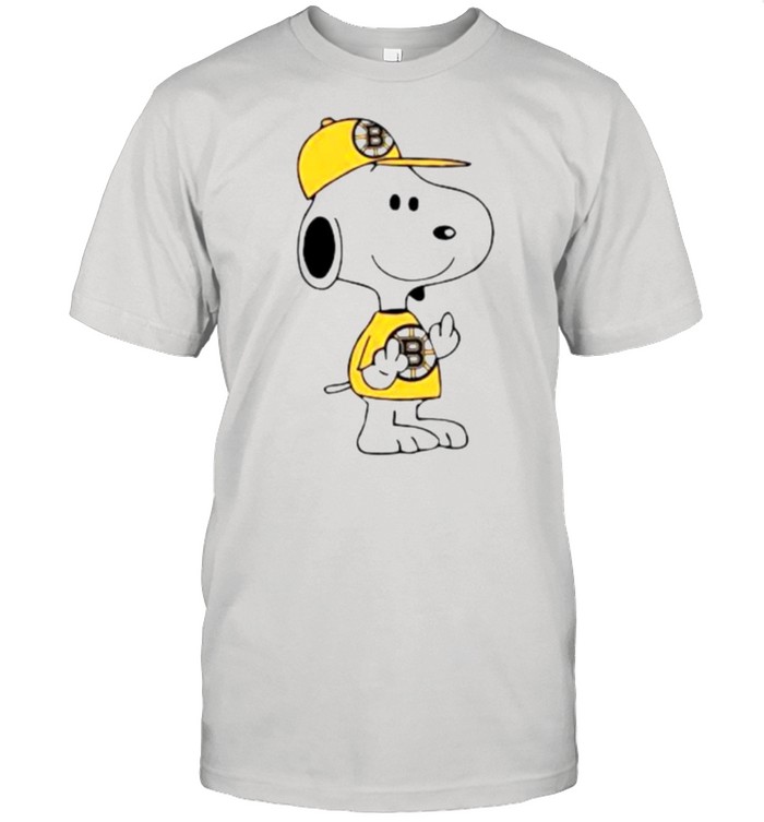 Snoopy Boston Bruins NHL middle fingers fuck you shirt