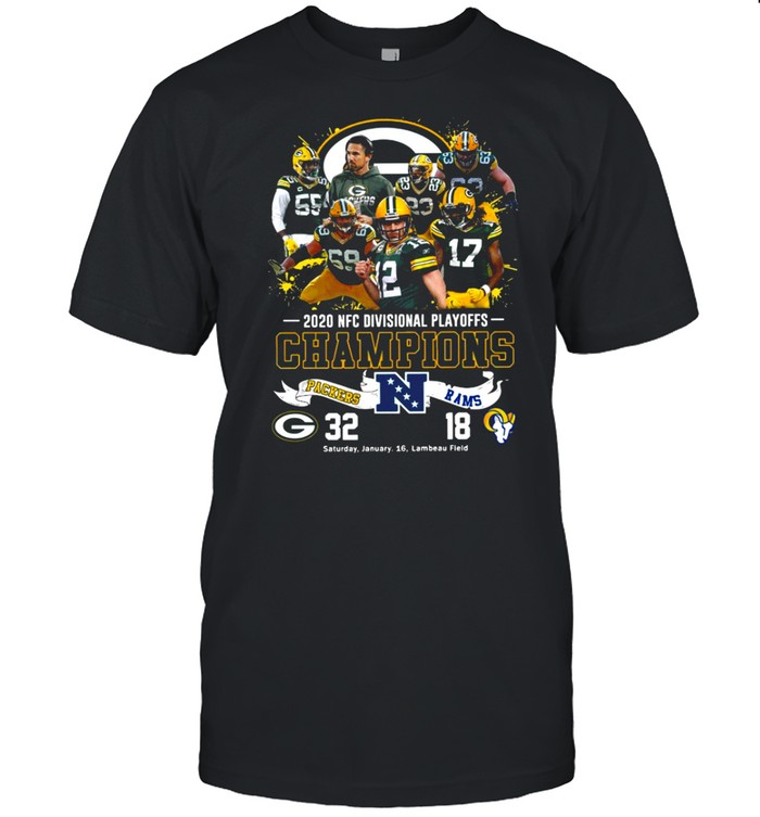 2021 Divisional Playoffs Champions Packers 32 18 Rams shirt