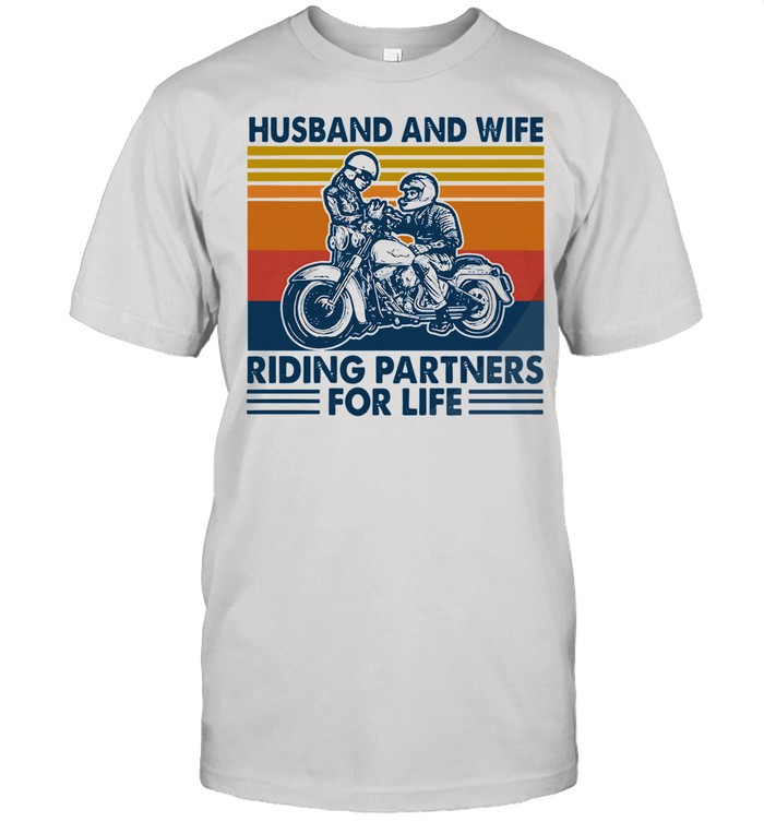 Husband And Wife Riding Partners For Life 2021 Vintage shirt