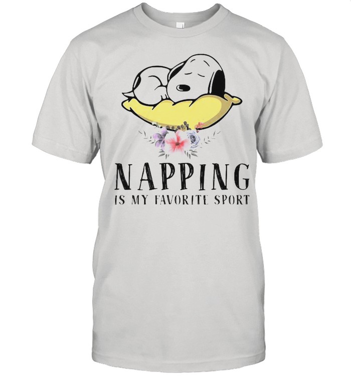 Napping Is My Favorite Sport Snoopy Sleep Flower shirt