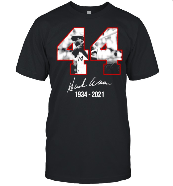 44 Hank Aaron signature 1934 2021 shirt