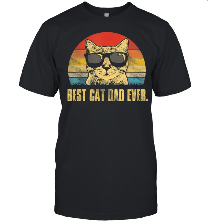 Best Cat Dad ever vintage tshirt