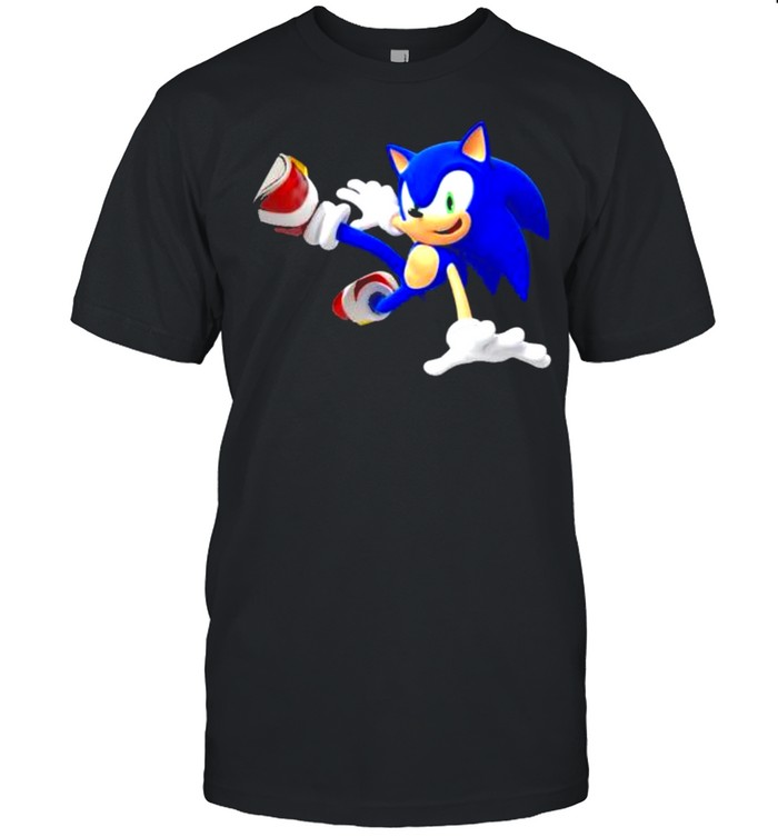 sonic the hedgehog blue graphics shirt