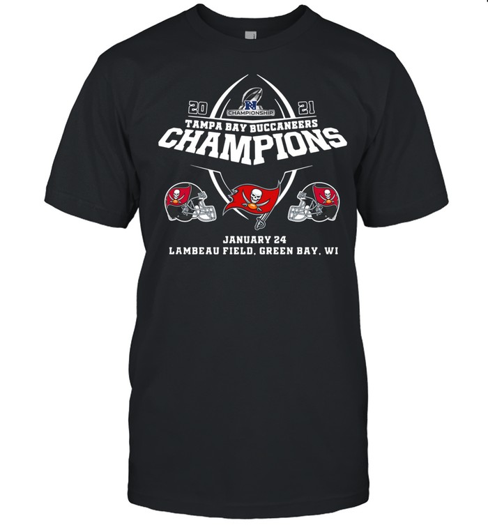 2021 Championship Tampa Bay Buccaneers Champions january 24 lambeau field green bay wi shirt