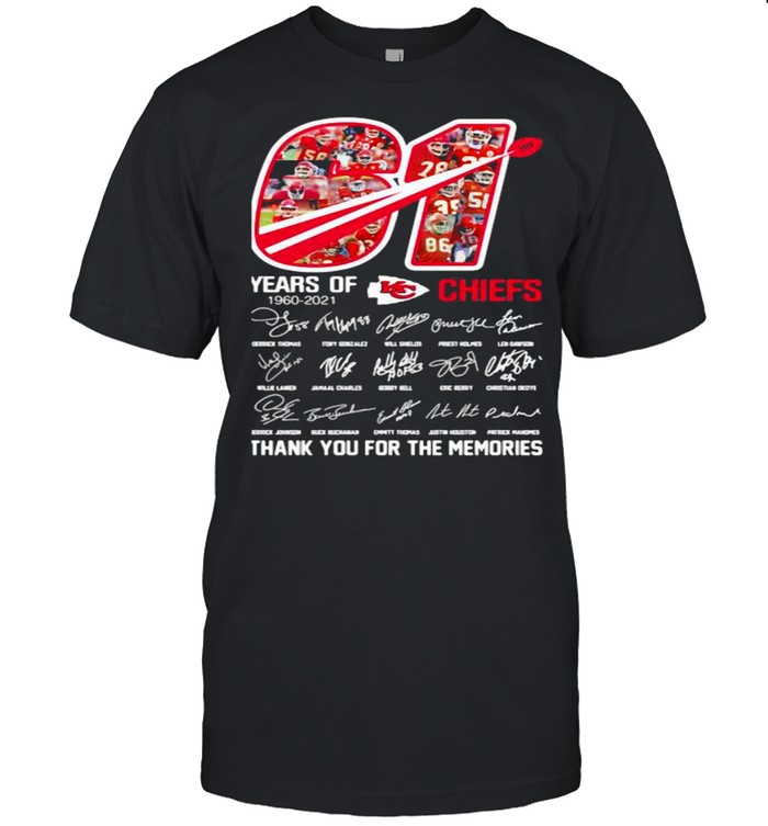 61 Years Of Chiefs 1960 2021 Signature shirt