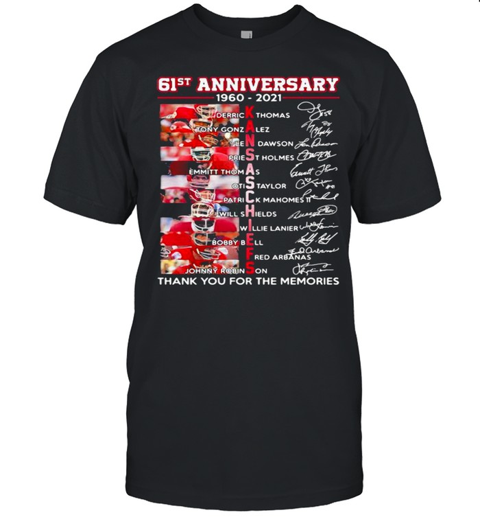 61st Anniversary 1960 2021 Kansas Chiefs Signature shirt