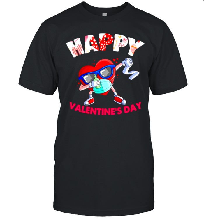 Dabbing heart in mask Valentines day 2021 shirt