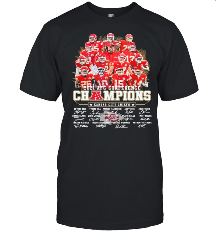 Kansas City Chiefs Team Players 2021 Afc Conference Champions Signatures shirt