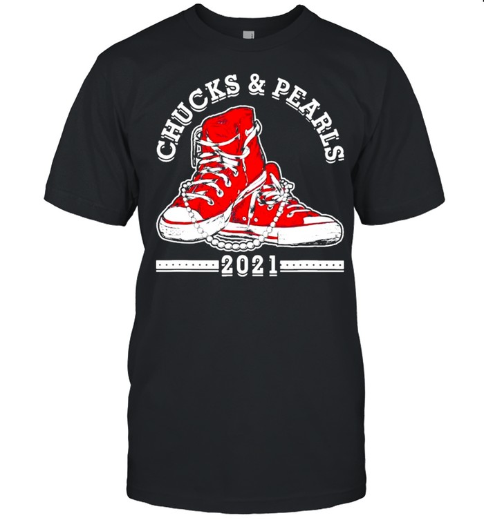 Vice President Kamala Harris Chucks and Pearls 2021 red shirt