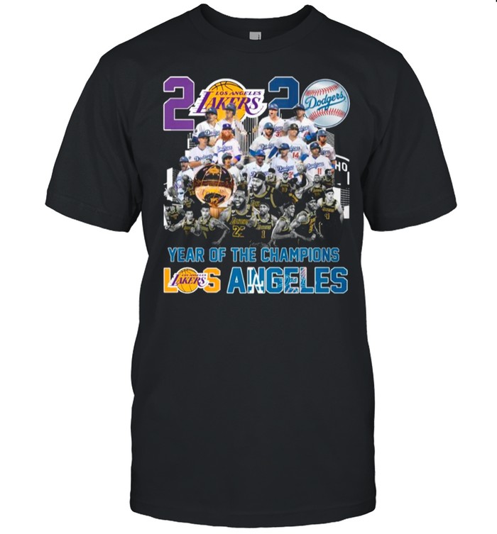 2020 Year Of The Champions La Lakers And La Dodgers shirt Classic Mens T-shirt