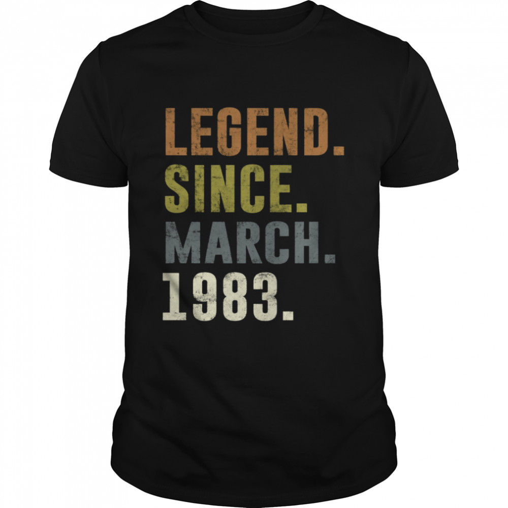 38th Retro Birthday Vintage Legend Since 1983 shirt
