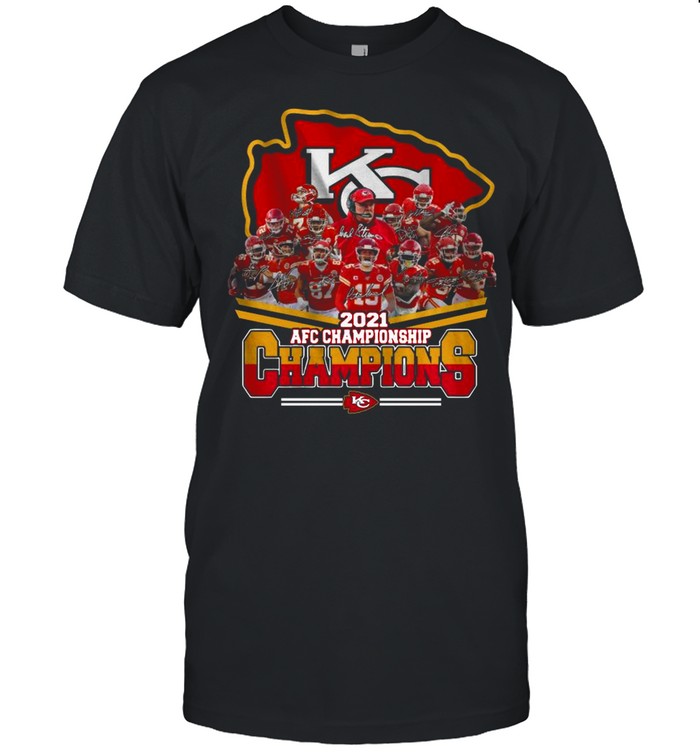 Kansas City Chiefs Team Players Championship 2021 Afc Championship Signature shirt