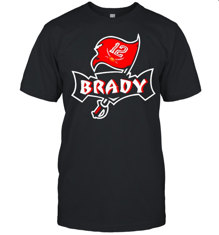 Mens Tom Brady 12 Tampa Bay Buccaneers Flag Logo 2021 Classic shirt