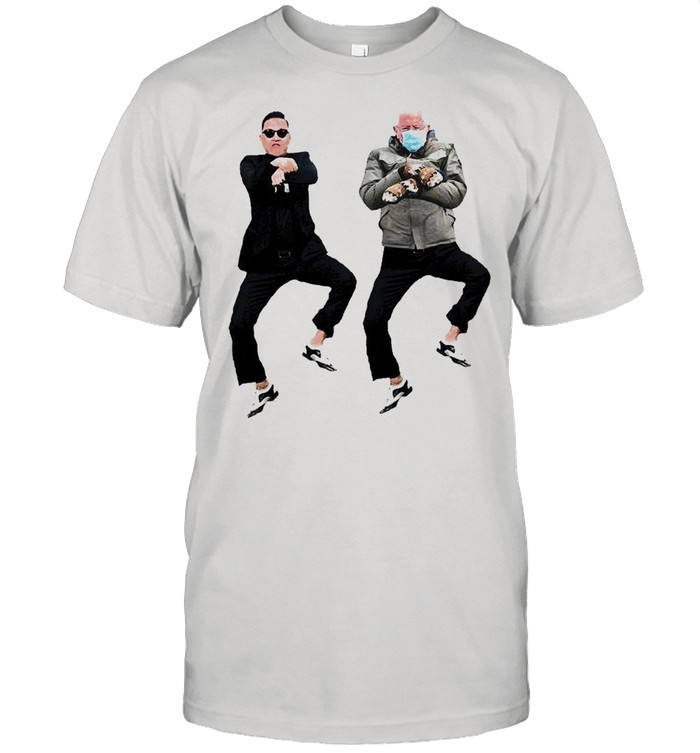 Bernie Sanders meme with PSY Gangnam style shirt