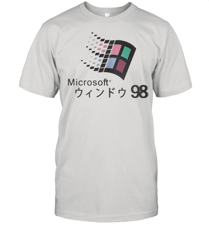 microsoft windows 98 vaporwave pullover shirt
