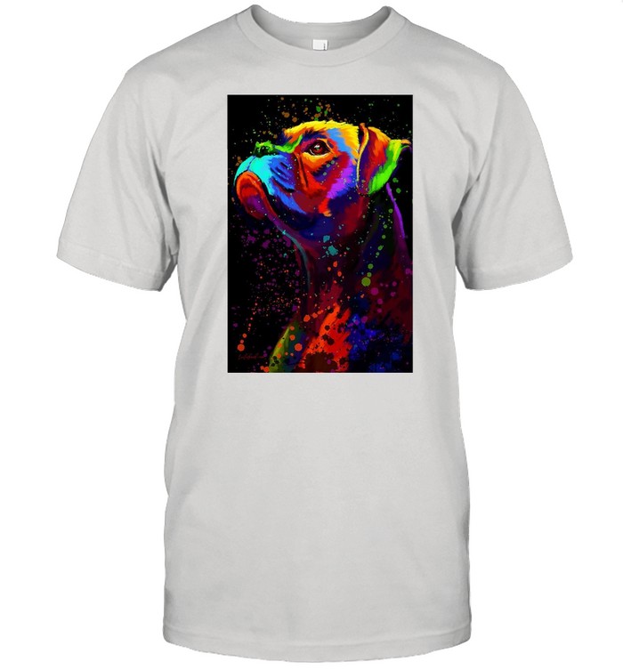 Boxer Watercolor Vertical shirt