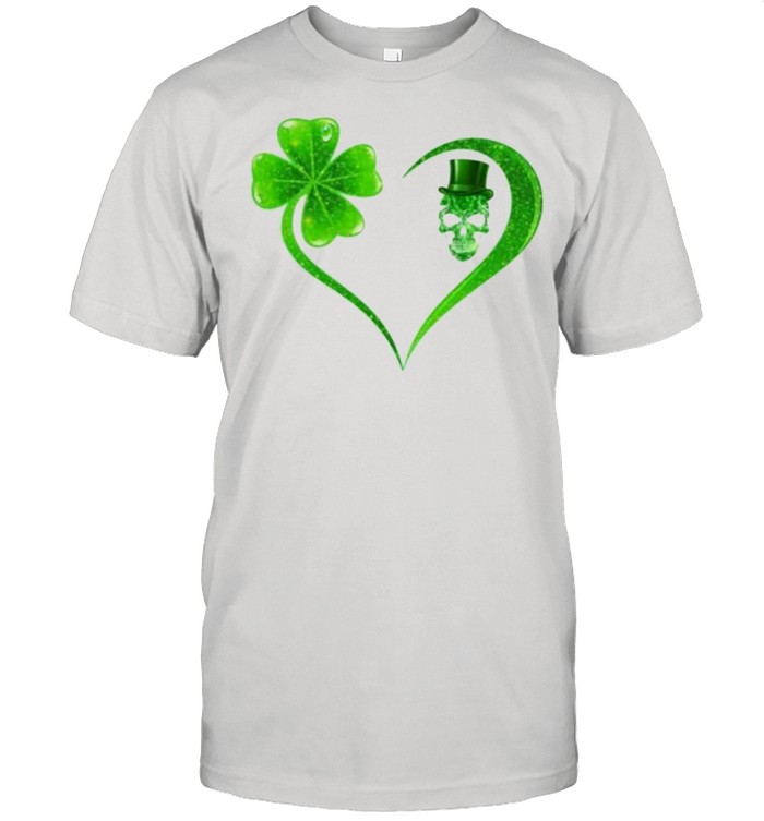 Skull and four leaf clover shirt