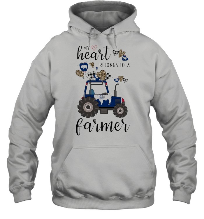 My heart belongs to a Farmer Wyoming 2021 shirt Unisex Hoodie