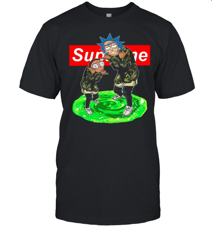 Supreme Logo With Rick And Morty 2021 shirt Classic Men's T-shirt