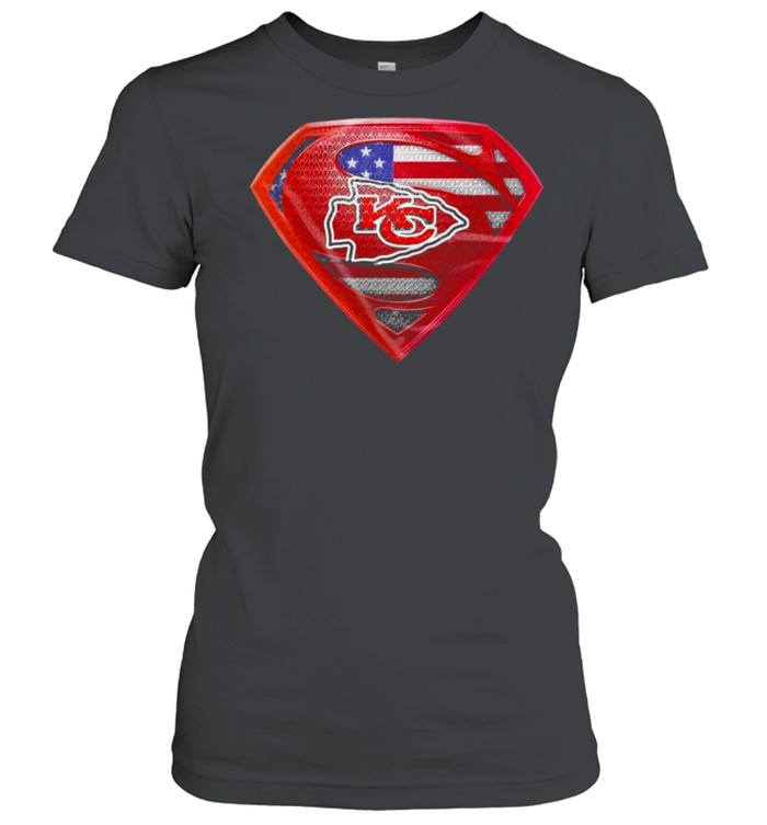 Symbol Superman American Flag Kansas City Chiefs shirt Classic Women's T-shirt