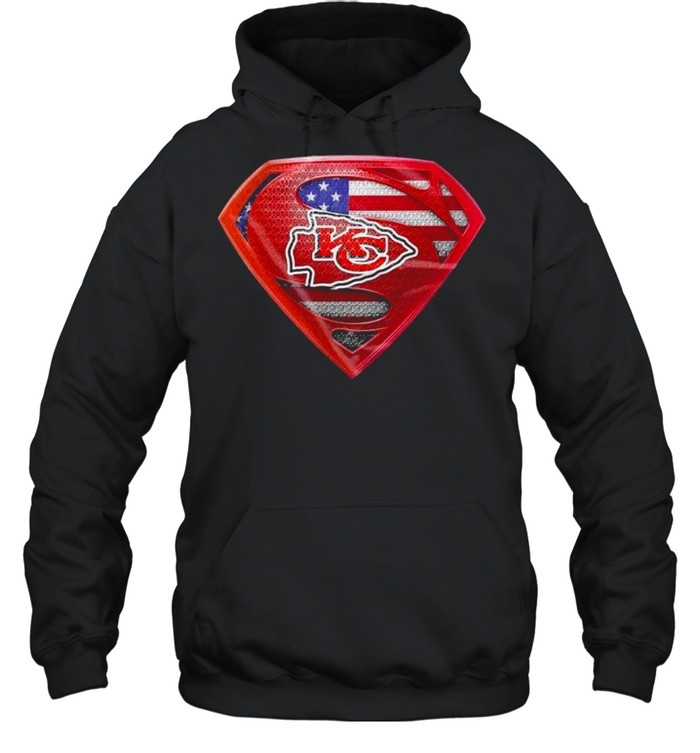 Symbol Superman American Flag Kansas City Chiefs shirt Unisex Hoodie