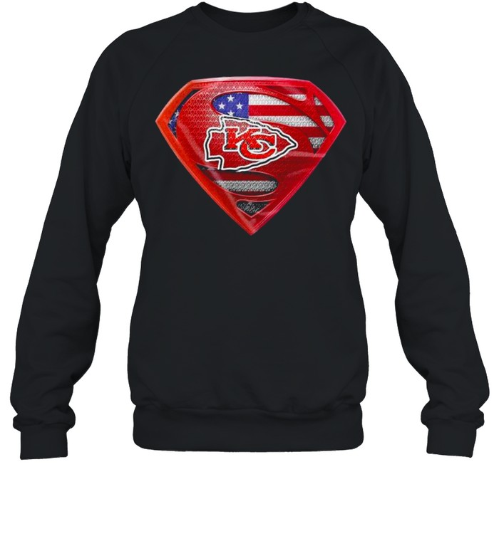 Symbol Superman American Flag Kansas City Chiefs shirt Unisex Sweatshirt