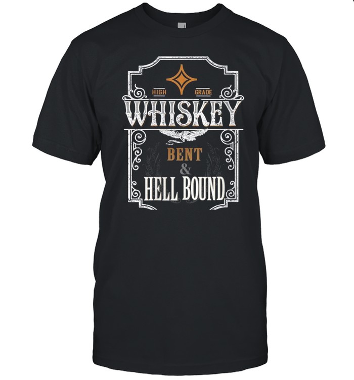 Womens Whiskey Bent And Hell Bound Vintage Retro Country Music shirt
