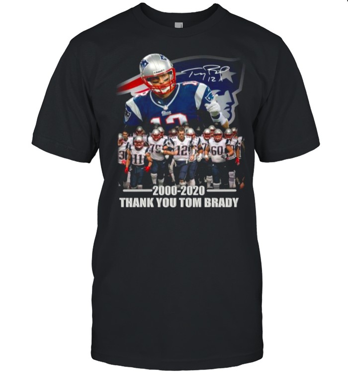 20 Years 2000 2020 Thank You Tom Brady Signature shirt