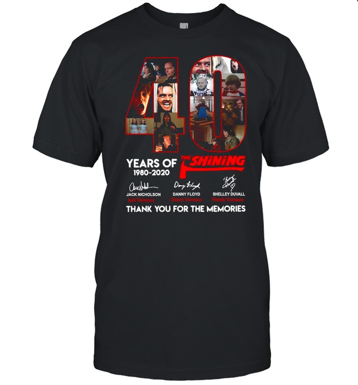 40 years of 1980-2020 The Shining thank you for the memories signatures shirt